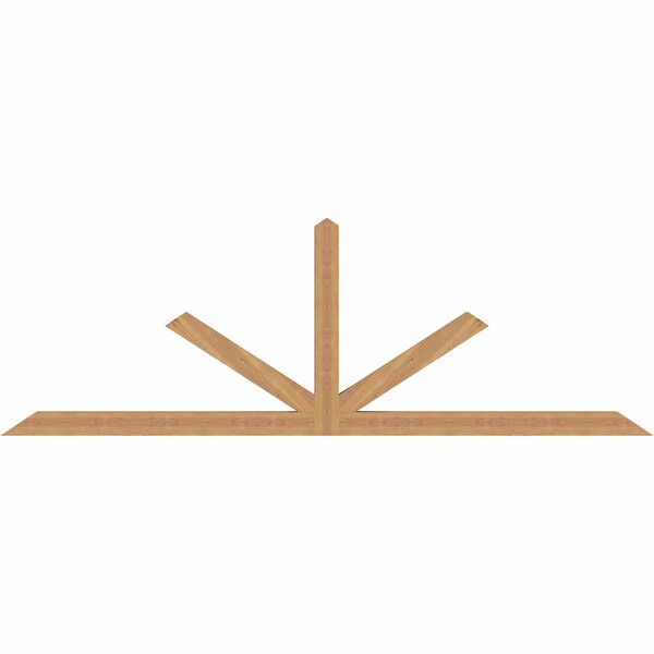 Ekena Millwork Saratoga Smooth Timber Gable Bracket, Western Red Cedar, 96"W x 32"H x 3 1/2"D x 3 1/2"F, 8/12 Pitch GBW096X32X0404SAR00SWR - main
